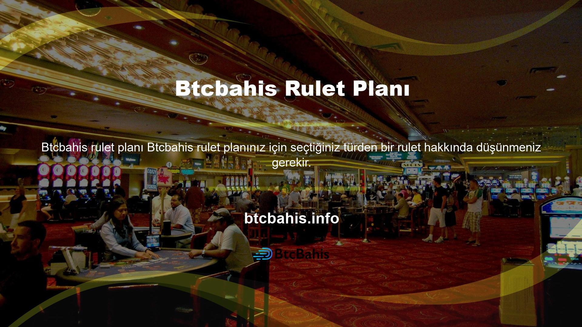 Rulet oyunları farklı yerlerde farklıdır